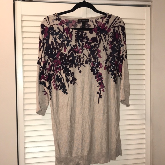 INC International Concepts Tops - 🔥I.N.C. Embellished floral rhinestone top🔥